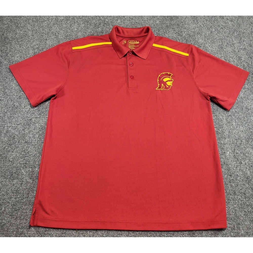USC Trojans Authentic Apparel Men's Red Yellow NCAA Football T-Shirt Size Large